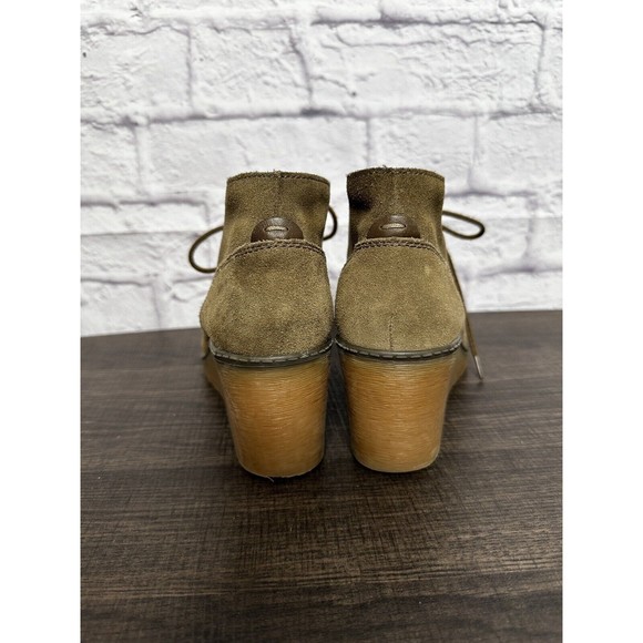 Clarks Hazen Charm Womens Ankle Boots Lace Up Wedge Size US 7 Tan - Picture 4 of 8